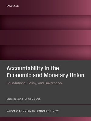 cover image of Accountability in the Economic and Monetary Union